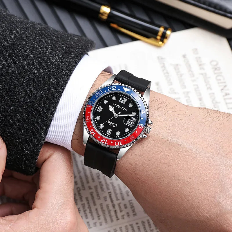 Men’s Sport Quartz Watch – Luxury Military Style, Shock Resistant, Full Steel Case, 3ATM Waterproof - TREASURE ESHOP
