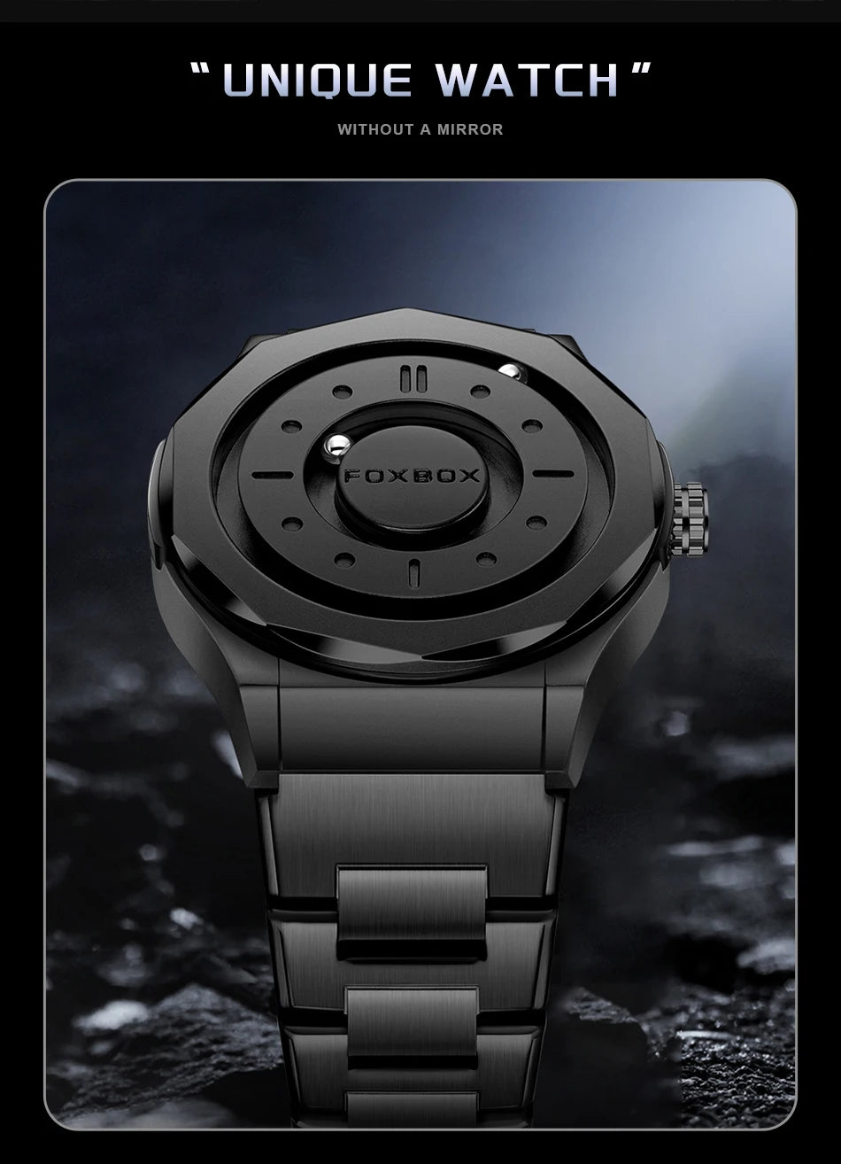 Creative Scrolling Pointer Magnetic Force Men’s Quartz Watch - TREASURE ESHOP
