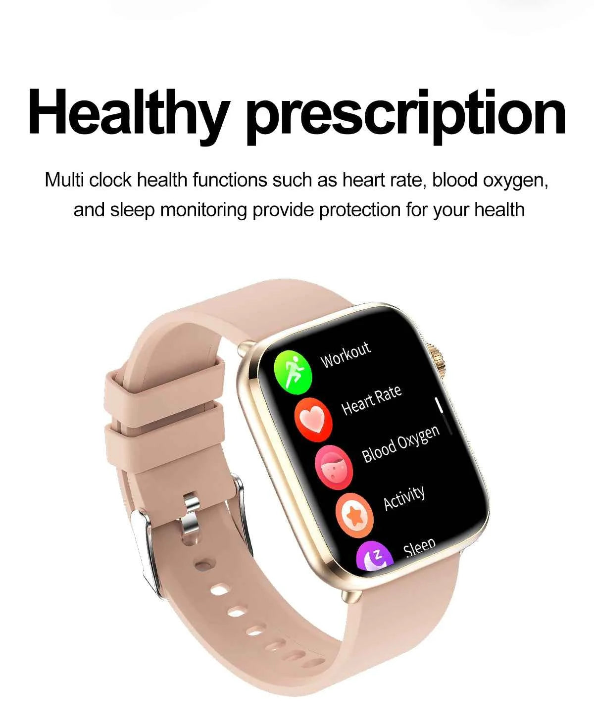 Women’s Smartwatch – AI Health Diagnosis, HRV + PPG, Blood Pressure &amp; SpO2 | 1.85” AMOLED | Bluetooth Call + NFC