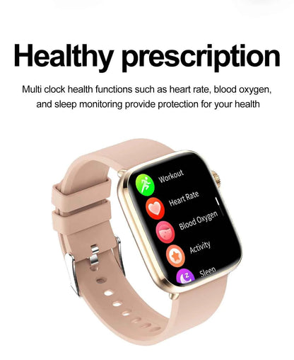 Women’s Smartwatch – AI Health Diagnosis, HRV + PPG, Blood Pressure &amp; SpO2 | 1.85” AMOLED | Bluetooth Call + NFC