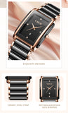 Watch for Women Japanese Movement Ceramics Strap Luxury Ladies Bracelet Quartz Watches - TREASURE ESHOP