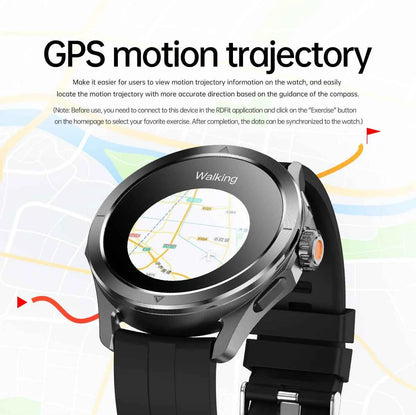 Ultra Outdoor Sports Smartwatch Men – 1.53” AMOLED HD, GPS, NFC, Compass, Heart Rate, Waterproof Bluetooth Calling Watch