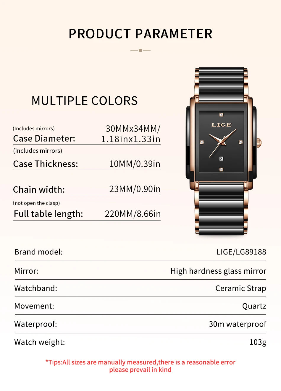 Watch for Women Japanese Movement Ceramics Strap Luxury Ladies Bracelet Quartz Watches - TREASURE ESHOP