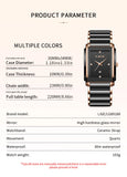 Watch for Women Japanese Movement Ceramics Strap Luxury Ladies Bracelet Quartz Watches - TREASURE ESHOP