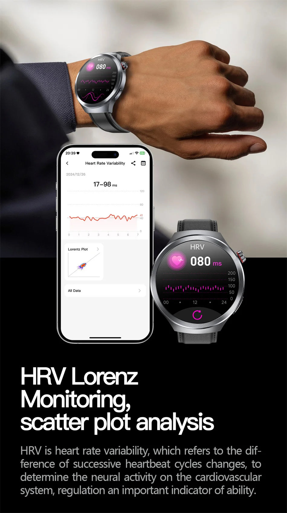 Health Trackr Smartwatch – Uric Acid, Blood Lipids ECG+PPG | 1.73” AMOLED | Body Analysis &amp; AI Diagnosis - TREASURE ESHOP