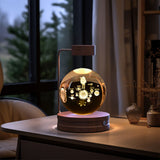 Magisches 3D Dinosaurier Nachtlicht – Kristall Kugel LED Lampe mit Warmlicht