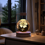 Magisches 3D Dinosaurier Nachtlicht – Kristall Kugel LED Lampe mit Warmlicht