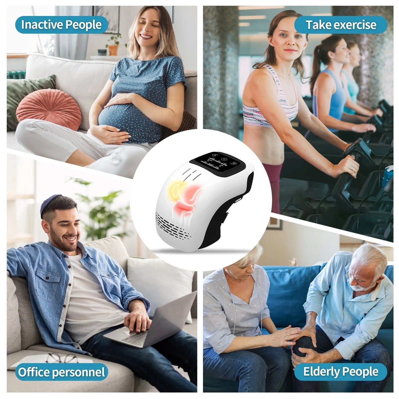 Heated Knee Massager with Infrared & Vibration – Wireless Pain Relief Device