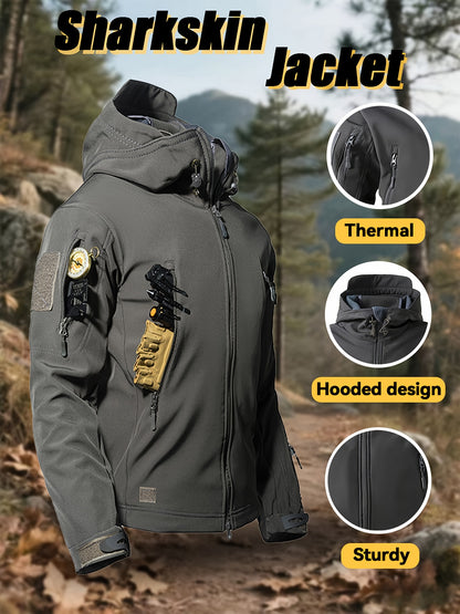 Men’s Winter Sharkskin Softshell Jacket & Pants Set – Thermal Outdoor Suit