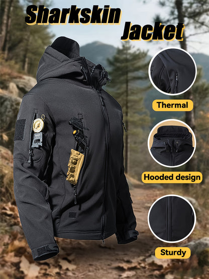 Men’s Winter Sharkskin Softshell Jacket & Pants Set – Thermal Outdoor Suit