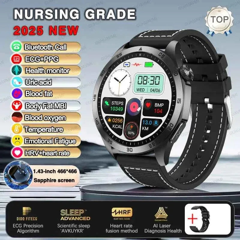 Huawei ECG+PPG Health Smartwatch – 1.43” AMOLED Sapphire, ECG/PPG, Blood Pressure & Oxygen Monitor, Bluetooth Call, IP68 Waterproof
