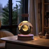 Magisches 3D Dinosaurier Nachtlicht – Kristall Kugel LED Lampe mit Warmlicht