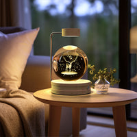 Magisches 3D Dinosaurier Nachtlicht – Kristall Kugel LED Lampe mit Warmlicht