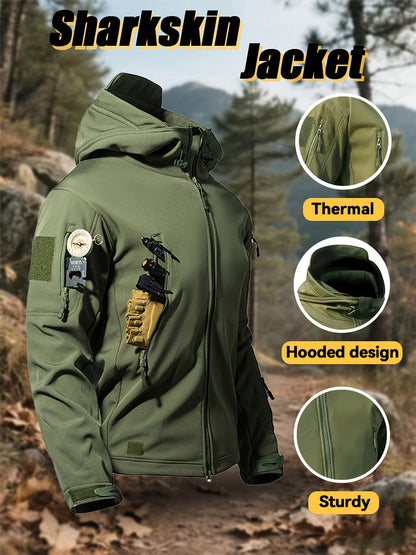 Men’s Winter Sharkskin Softshell Jacket & Pants Set – Thermal Outdoor Suit