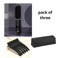 Kabelloser Haarglätter 2-in-1 – Tragbarer Lockenstab mit USB & Schnellheizfunktion