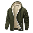 Casual Hoodies For Men Heavyweight Fleece Sweatshirt Winter Thick Sherpa Lined Hooded Zipper Jacket Thick Streetwear Coats - TREASURE ESHOP
