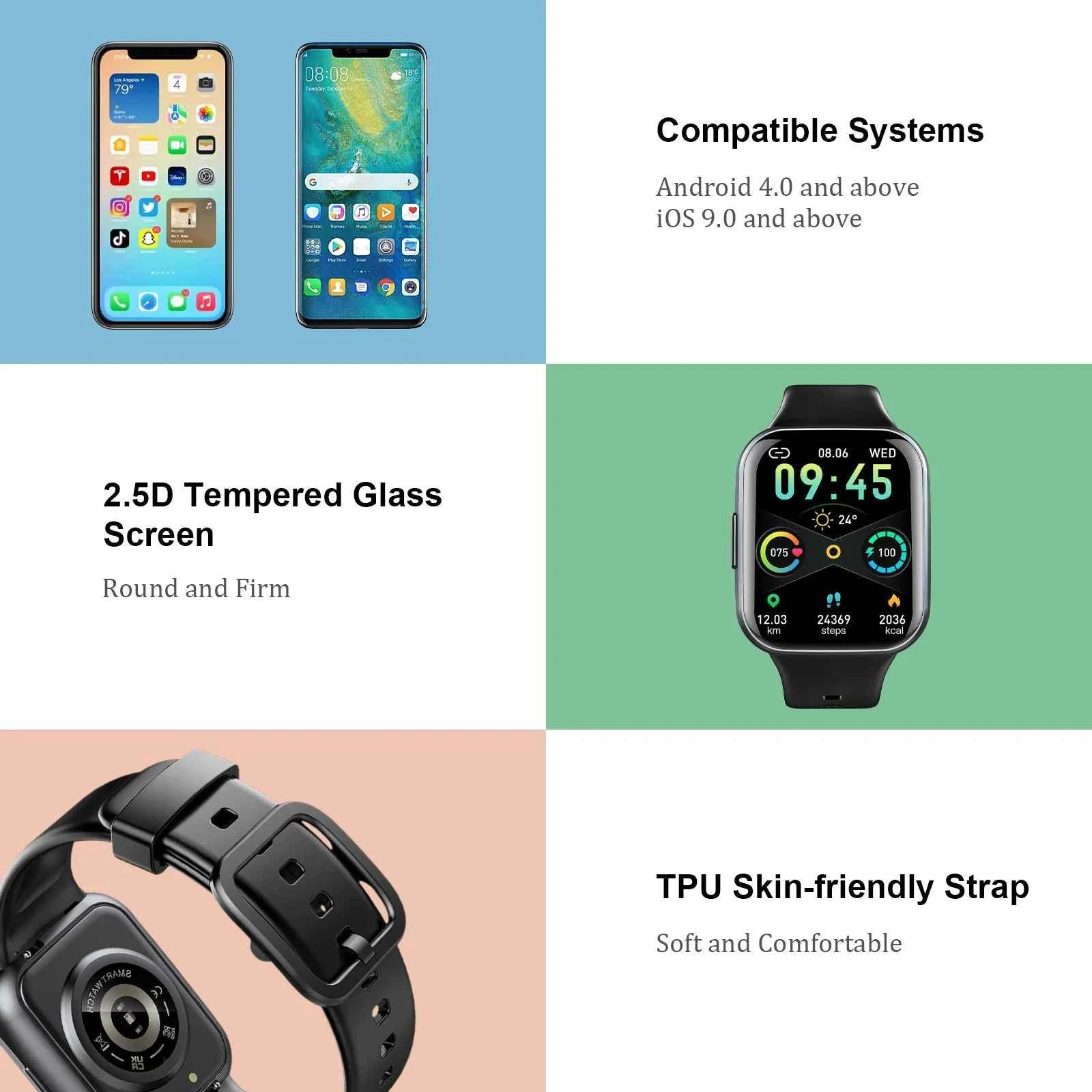 ⌚ 1.69” Smart Watch – HD Touch Screen, 25 Sports Modes IP68 Waterproof