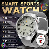 Watch 4 GT Series Smartwatch – 1.53” AMOLED Display, Bluetooth Calling, Heart Rate & Sleep Monitor, Fitness Tracker for Men