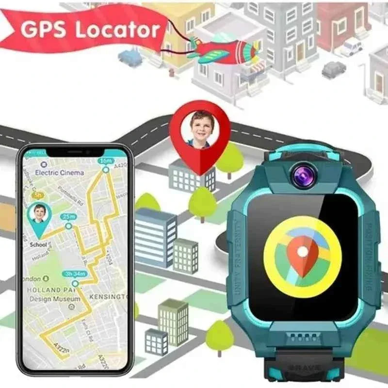 Kids GPS Smart Watch – 5G Location, SOS Call, Camera Waterproof Smartwatch for Children