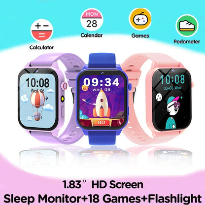 Kids Smart Watch with Camera Games – 1.83” Touch Screen, Fitness Tracker, Sleep Monitor, Alarm Gifts for Boys Girls - TREASURE ESHOP