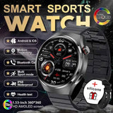 Watch 4 GT Series Smartwatch – 1.53” AMOLED Display, Bluetooth Calling, Heart Rate & Sleep Monitor, Fitness Tracker for Men
