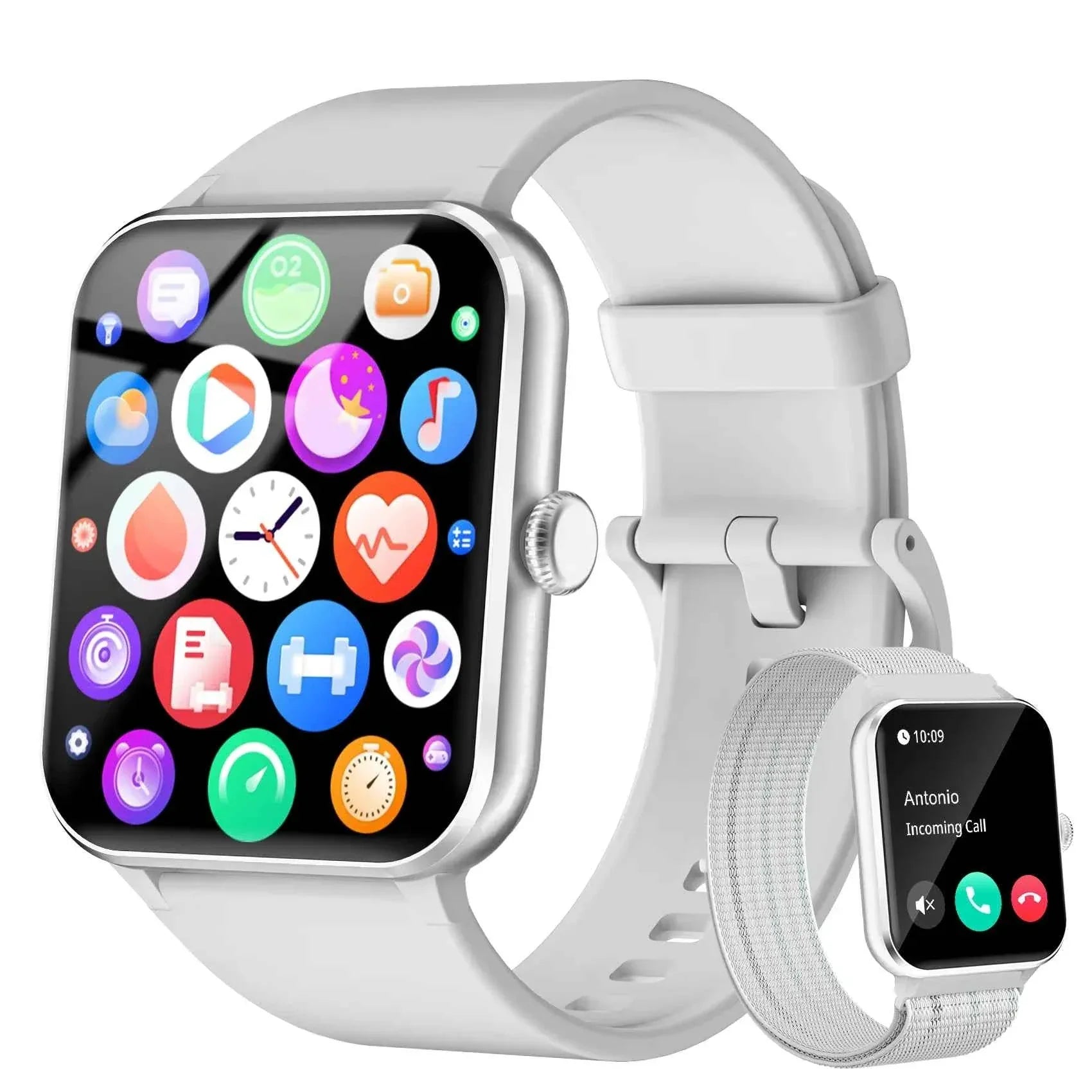 Smartwatch – 1.85” HD Touch Screen, Wireless Calling, 100+ Sports Modes, 24/7 Heart Rate & SpO2 Tracking