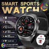 Watch 4 GT Series Smartwatch – 1.53” AMOLED Display, Bluetooth Calling, Heart Rate & Sleep Monitor, Fitness Tracker for Men