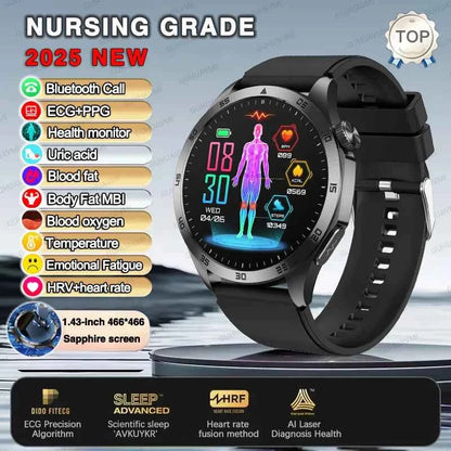 Huawei ECG+PPG Health Smartwatch – 1.43” AMOLED Sapphire, ECG/PPG, Blood Pressure & Oxygen Monitor, Bluetooth Call, IP68 Waterproof
