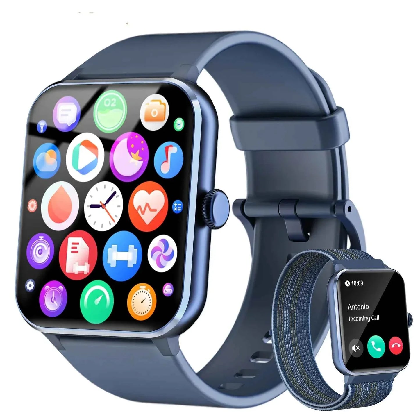 Smartwatch – 1.85” HD Touch Screen, Wireless Calling, 100+ Sports Modes, 24/7 Heart Rate & SpO2 Tracking