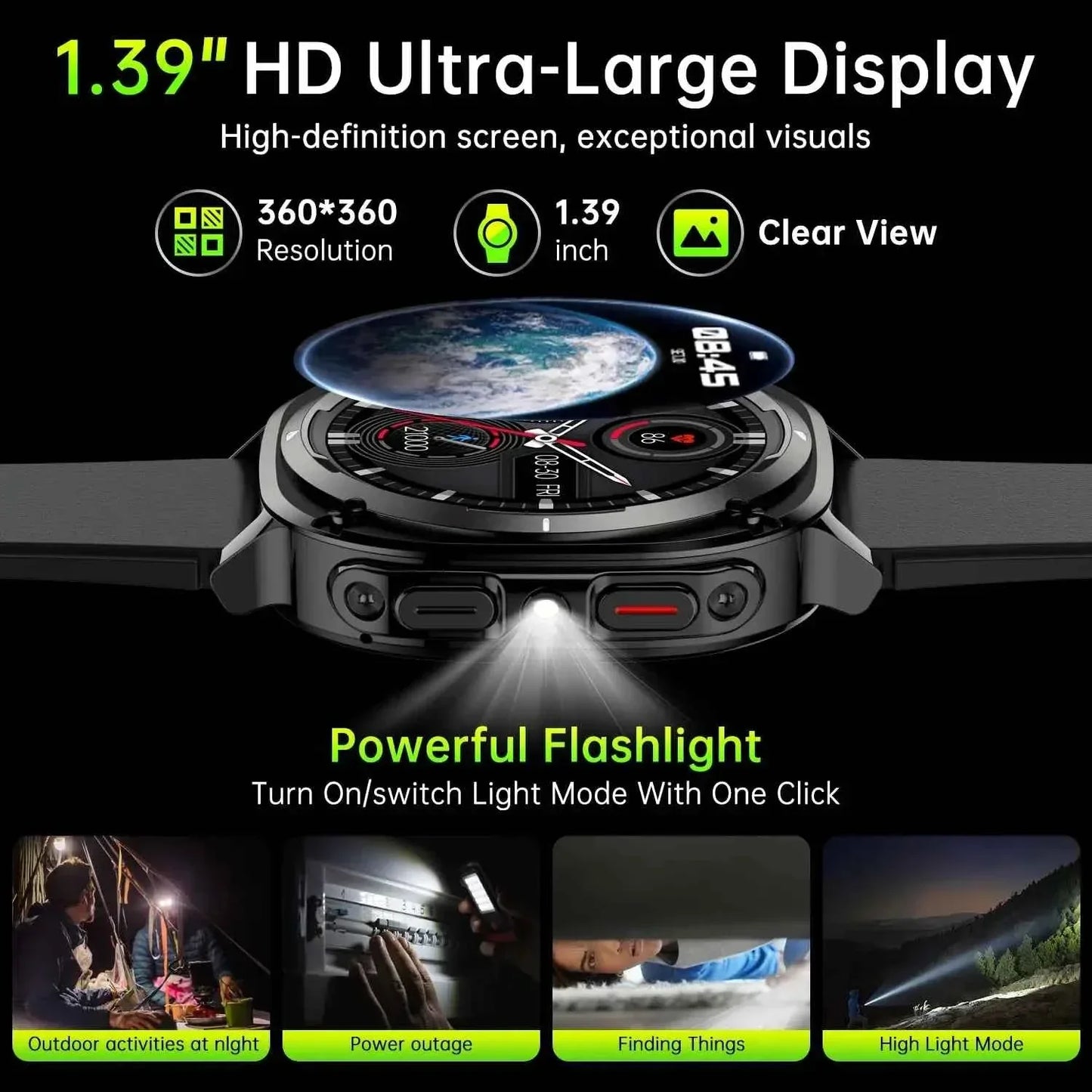 Watch 7 Ultra Smart Watch HD Round Display, Heart Rate, Blood Oxygen, GPS, Bluetooth Calling, IPX8 Waterproof